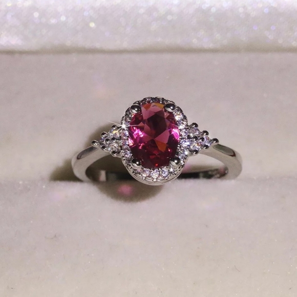 New 925 sterling silver round Zircon ring!! - Picture 4 of 5